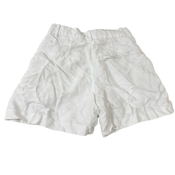 Wilfred Aritzia White Linen Blend Shorts Size 4 High Waist Tencel Casual Summer - Picture 7 of 7